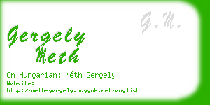 gergely meth business card